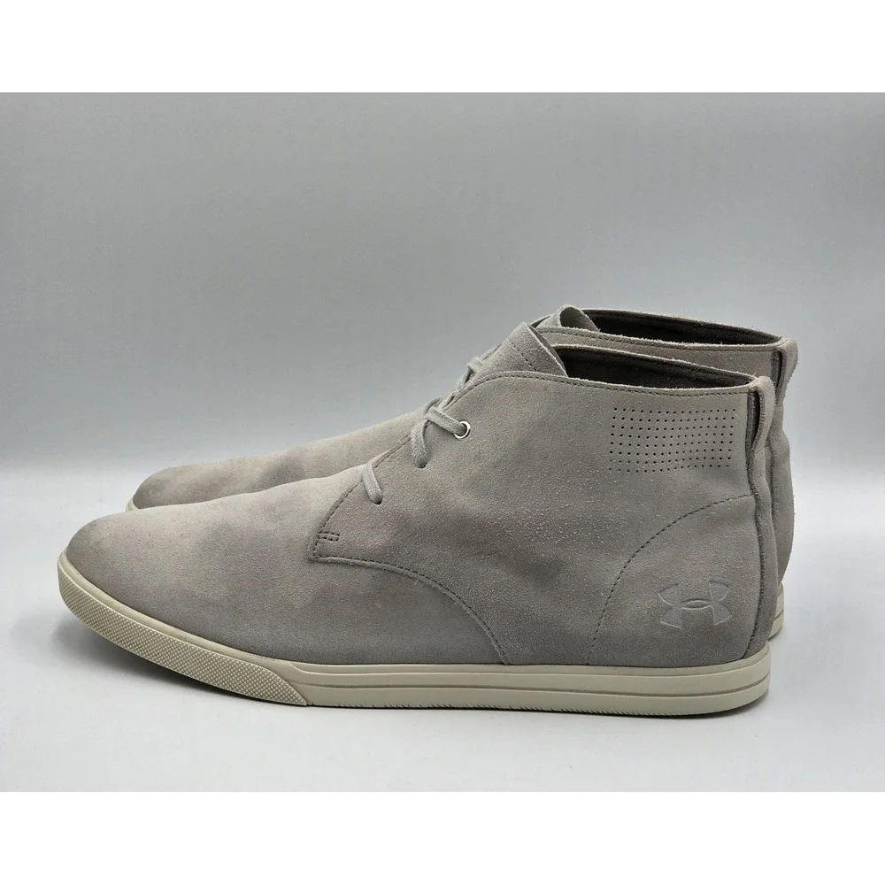 Under Armour UA Coast Suede Chukka Mens 11.5 Gray Casual‎ Mid Top Sneaker Boots